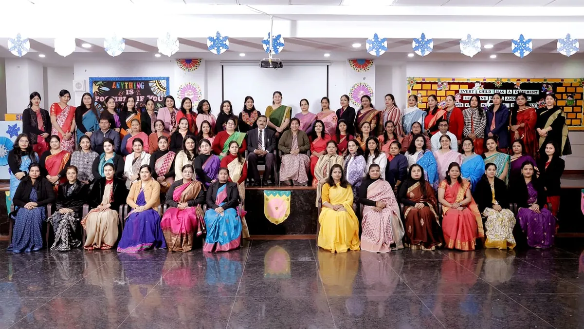 SKS World School teachers and staff group photograph at SKS World School, Greater Noida West